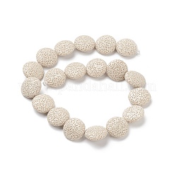 Brins de perles de roche de lave synthétique teintes aux lentilles&nbsp;G-N0103