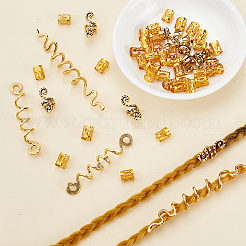 44 Stück Dreadlock-Perlen aus Legierung und Aluminium&nbsp;FIND-ME0002-53