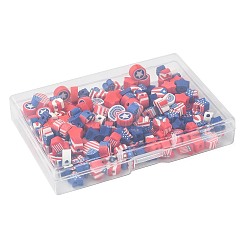 200 pz. 10 stili perline di argilla polimerica fatte a mano per il giorno dell'indipendenza&nbsp;CLAY-FS0001-56
