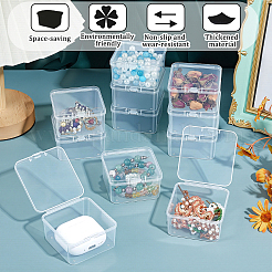 72 boîte de rangement carrée en plastique PP pour perles avec couvercle à charnière&nbsp;CON-WA0001-31