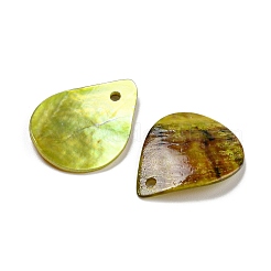 Pendenti in conchiglia akoya naturale verniciata a spruzzo&nbsp;BSHE-G034-12G
