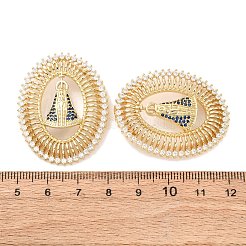 Ottone micro spianare pendenti zirconi&nbsp;KK-K408-63G