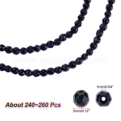 2 Strang natürliche schwarze Onyxperlen&nbsp;G-NB0004-19