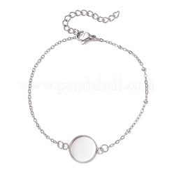 Fabrication de bracelets en chaîne satellite avec câble en acier inoxydable 304&nbsp;BJEW-JB13164-03