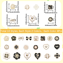 80 Stück Emaille-Harz-Cabochons in 20 Stilen&nbsp;CRES-SP0001-09