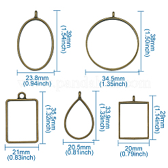 Lunette arrière en alliage gros pendentifs&nbsp;PALLOY-TA0001-26AB