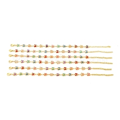 Schmetterlings-Gliederarmbänder aus Messing für Damen&nbsp;BJEW-S157-03G
