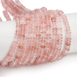 Chapelets de perles en verre de quartz de cerise&nbsp;G-U026-B01-4mm