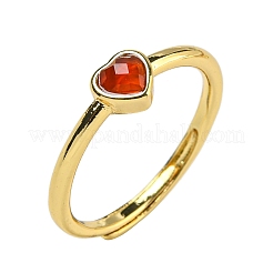 Herz Natur Karneol verstellbare Ringe&nbsp;RJEW-Q818-02G-01