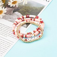 Conjuntos de pulseras con cuentas elásticas&nbsp;BJEW-JB06201