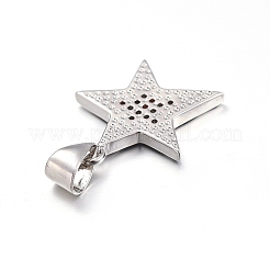 Pendentifs en laiton zircon cubique transparent&nbsp;X-ZIRC-L085-85P