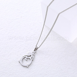 Collares minimalistas con colgante en forma de calabaza china hueca de acero inoxidable 304 para mujer.&nbsp;FL9858