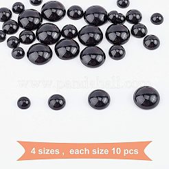 Cabochon naturali di pietra nera&nbsp;G-GA0001-12A