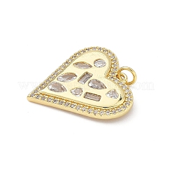 Pendenti in zirconi cubici trasparenti in micro pavè di ottone&nbsp;KK-B141-38G