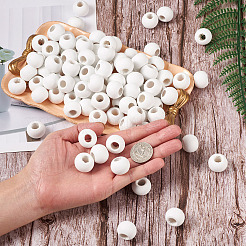 200 pièce de perles en bois naturel peintes au pistolet&nbsp;WOOD-YS0001-03C