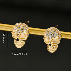 Halloween Messing Totenkopf Ohrstecker&nbsp;OF2093