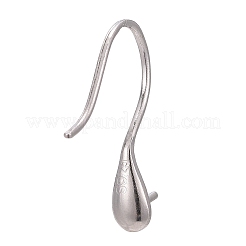 Ganci per orecchini in argento sterling anti-ossidazione rodiato 925&nbsp;STER-E041-14P