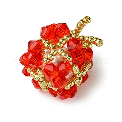 3 pièce de 3 couleurs de perles de rocaille de Noël avec breloques&nbsp;PALLOY-MZ00299
