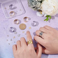 Kit para hacer anillos de puño con dije de estrella&nbsp;DIY-UN0003-68