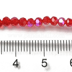 Chapelets de perles en verre transparent électrolytique&nbsp;LS-EGLA-A035-T3mm-L07