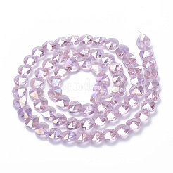 Perles en verre electroplate&nbsp;EGLA-Q091-14mm-A16