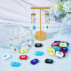 24 stücke 6 farben handgemachte böse auge Bunte Malerei perlen&nbsp;LAMP-NB0001-77