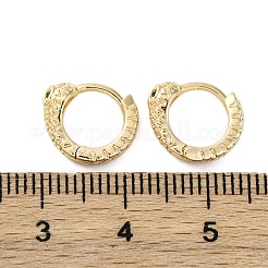 Latón cúbicos pendientes de aro zirconia&nbsp;EJEW-Q014-35G