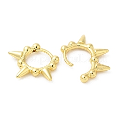 Boucles d'oreilles créoles à pointes en laiton plaqué en rack pour femmes&nbsp;EJEW-D059-22G