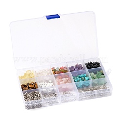 Kit di perline di pietra mista per la creazione di gioielli fai-da-te&nbsp;DIY-FS0002-23
