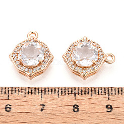 Colgante micropavé cubic zirconia de latón&nbsp;KK-T076-04KCG-02