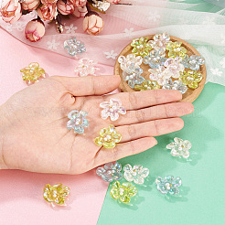 24 Stück 3 Farben ab Farbe transparent Epoxidharz & ABS Perle Decoden Cabochons&nbsp;CRES-TA0001-45