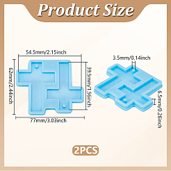2pcs DIY Silikon Anhängerformen&nbsp;SIMO-UN0001-02