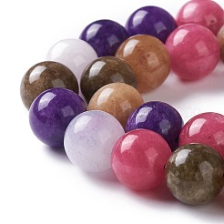 Brins de perles de tourmaline imitation jade blanc naturel&nbsp;G-I299-F13-10mm