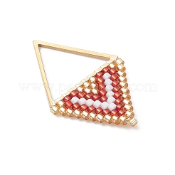 Rhombus-Anhänger aus Glasperlen&nbsp;PALLOY-MZ01085