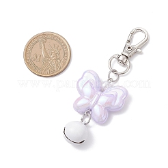 Adornos colgantes de mariposa y campana de hierro de acrílico opaco&nbsp;HJEW-JM04439