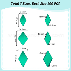 300 Stück 3 Stile Acrylspiegel-Strasse zum Aufnähen&nbsp;FIND-PH0025-70B