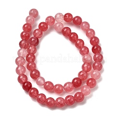 Gefärbt natürlichen weißen Jade Perlen Stränge&nbsp;G-M402-C03-26