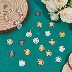 50pcs 5 Farben Legierung Anhänger Cabochon Einstellungen&nbsp;FIND-SC0020-18