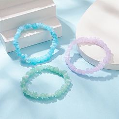Set di braccialetti elasticizzati con perline in acrilico a 3 pezzo e 3 colori per bambini&nbsp;BJEW-JB09388