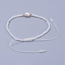 Verstellbarer Nylonfaden geflochtene Perlen Armbänder&nbsp;BJEW-JB04375-01