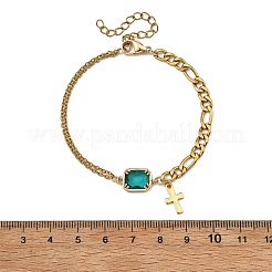 Bracciali con ciondolo in acciaio inossidabile 304 incrociati&nbsp;BJEW-JB13967