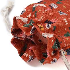 Aufbewahrungsbeutel aus Stoff mit weihnachtlichem Motiv&nbsp;LS-ABAG-F010-02B-01
