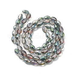 Chapelets de perles en verre électroplaqué&nbsp;EGLA-J013-4x6mm-H02