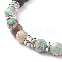 Ensemble de bracelets de perles tressées en pierres précieuses mélangées naturelles 4pcs 4 styles&nbsp;BJEW-TA00188