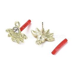 Gestellplattierung Legierungsblumen-Ohrstecker finden&nbsp;EJEW-B030-11G
