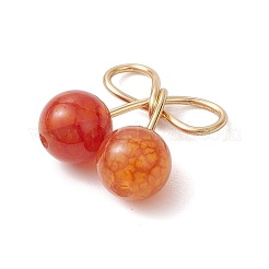 6 stücke 6 arten natürliche grüne aventurin & amethyst & rose quarz & gefärbt crackle achat & drachen adern achat & gefärbt malaysia jade runde anhänger&nbsp;PALLOY-TA00155