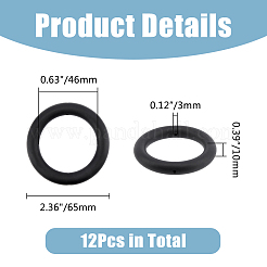 12 Stück Ring Silikonperlen&nbsp;SIL-DC0001-51