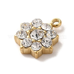 304 Edelstahl mit Kristallglas-Strass-Anhängern&nbsp;STAS-L022-264G-01