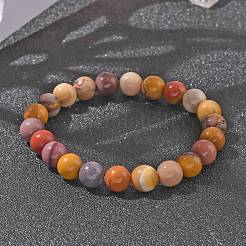 Natürliche Mookaite Perlen Stretch-Armbänder&nbsp;X-BJEW-Q692-52-8mm