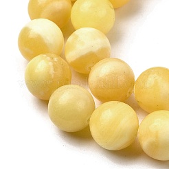 Hebras de cuentas de jade amarillo natural&nbsp;G-A274-A01-14mm
